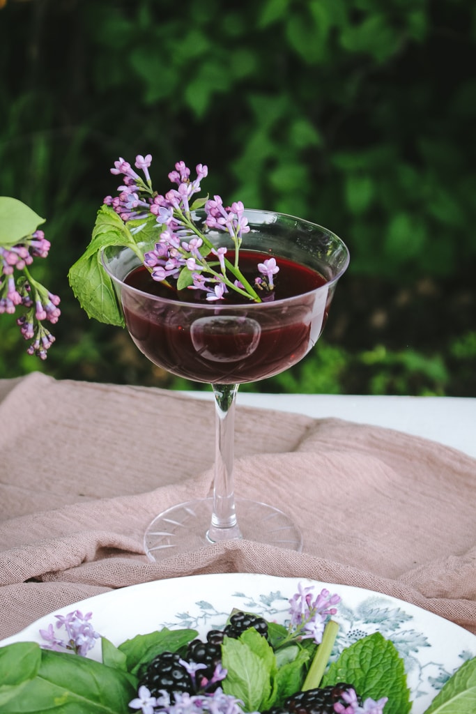 Blackberry Mimosa Recipe with Basil and Mint The House Magazine
